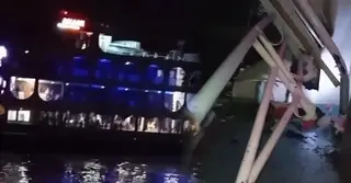 মেঘনায় ঢাকা-বরিশাল নৌরুটে দু’টি লঞ্চের সংঘর্ষ